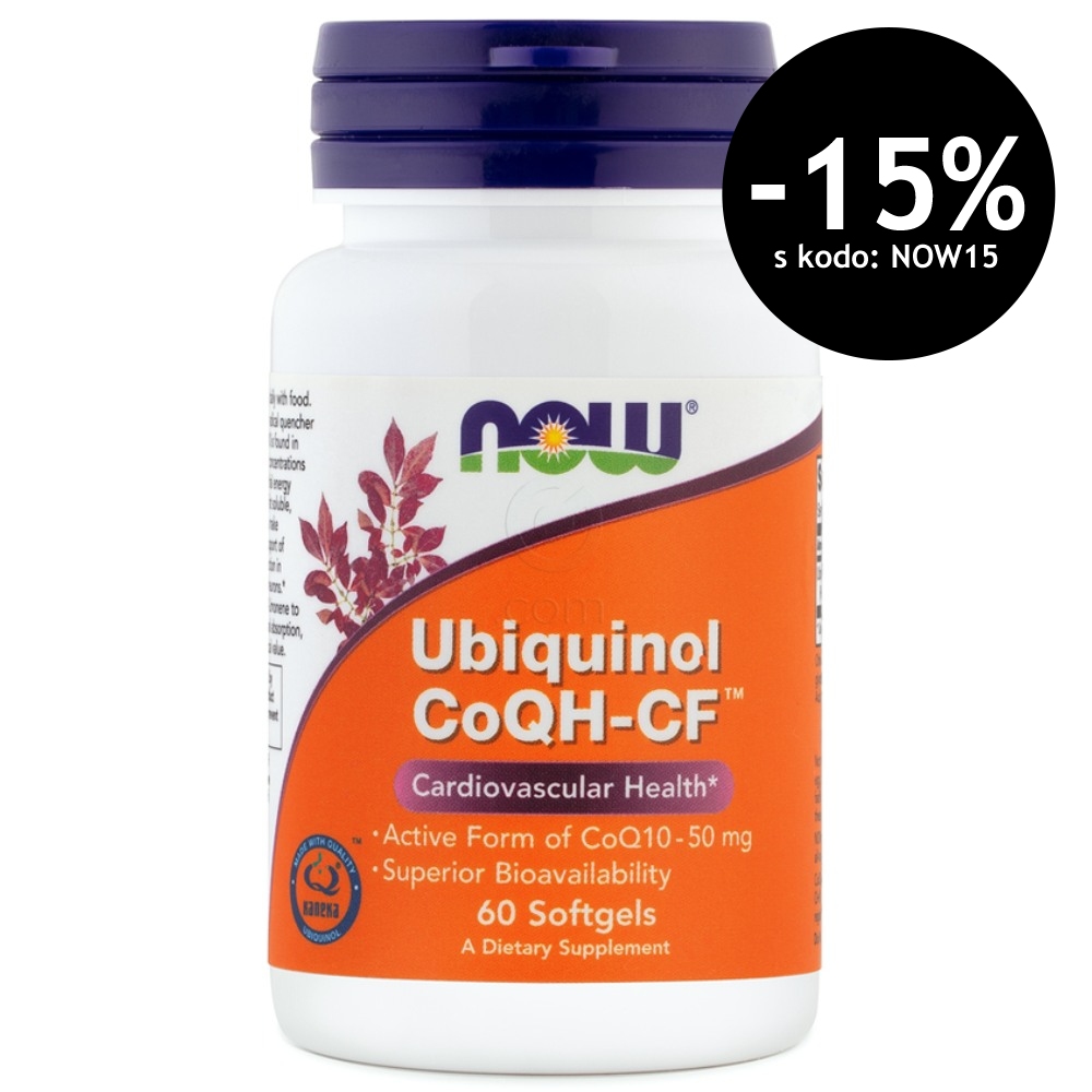 Ubiquinol CoQH-CF 50 mg NOW, kapsule (60 kapsul)